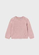 Load image into Gallery viewer, Floral Knit Sweater Pink