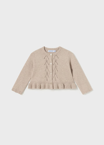 Pointelle Shimmer Knit Cardigan