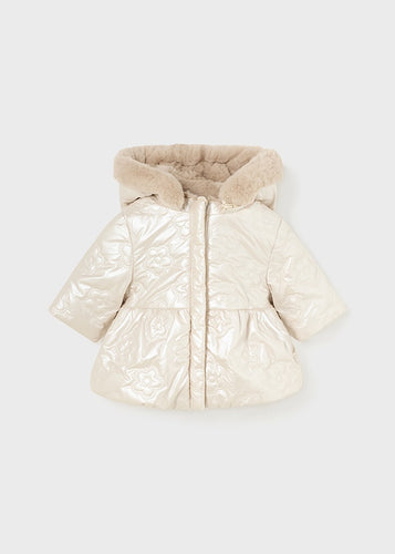 Shiny Reversible Hooded Coat