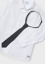 Load image into Gallery viewer, Mono Pinstripe Shirt w/ Tie