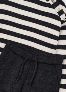 Striped L/S Knit Pant Set