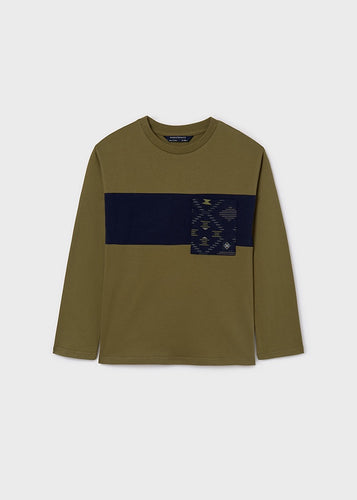 Contrast L/S Pkt Tee