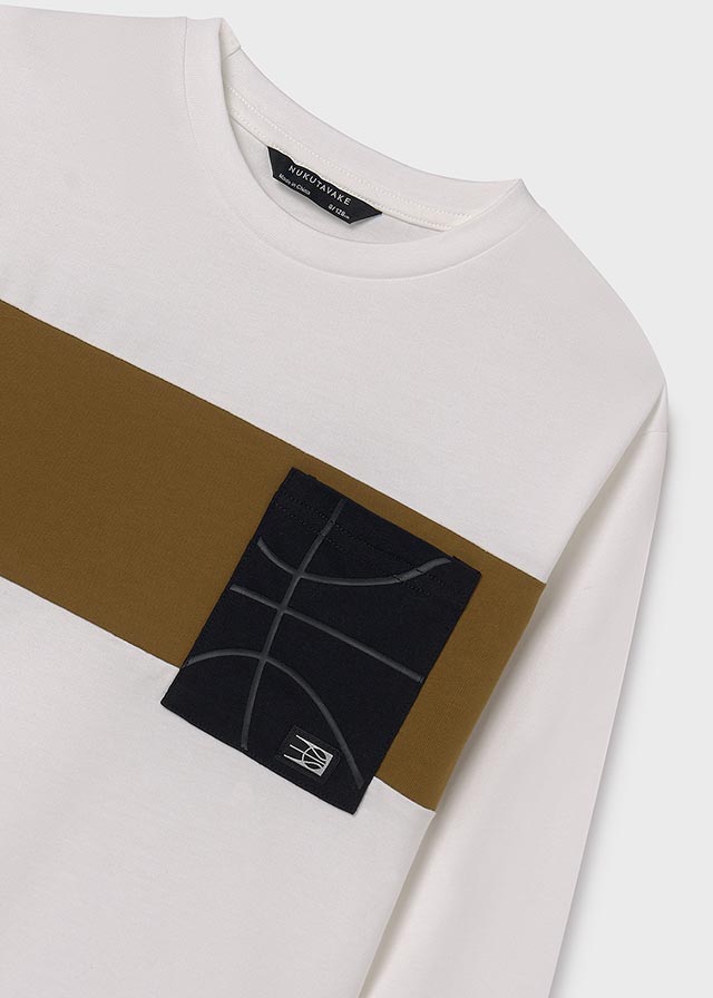 Contrast L/S Pkt Tee