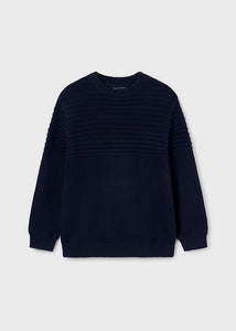 Jacquard Stripe Solid Sweater