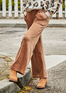 High Waist Pull-On Corduroy Pant