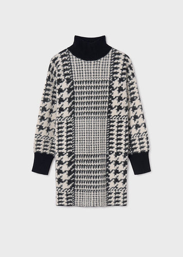 Houndstooth Knit Dress