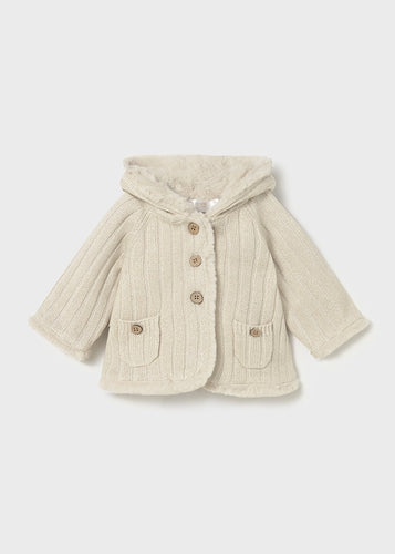 Shimmer Rib Pom Knit Cardigan