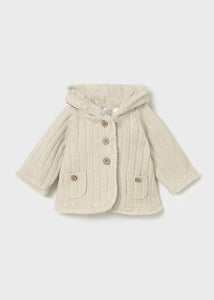 Shimmer Rib Pom Knit Cardigan