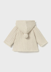 Shimmer Rib Pom Knit Cardigan