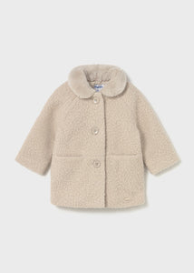 Faux Fur Collar Shearling Coat