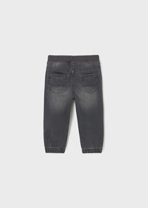 Soft Denim Jogger Pant- Grey
