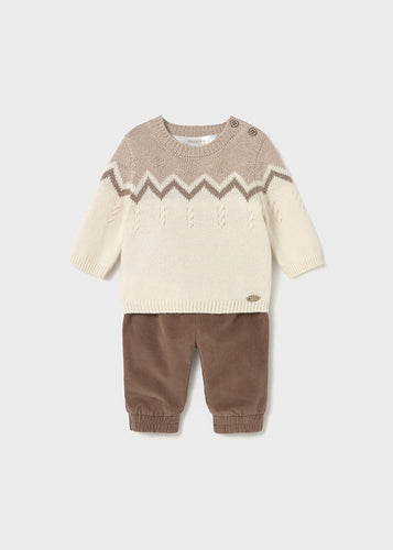 Sweater & Corduroy Pant Set