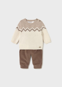 Sweater & Corduroy Pant Set