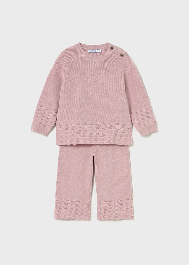 Cable Knit Pants Set
