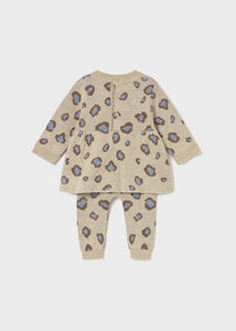 Knit Leopard Dress & Legging Set