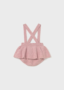 3PC Suspender Skirt Knit Set
