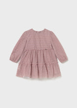 Load image into Gallery viewer, Velvet Mesh Overlay L/S Dress