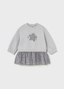 Star Tulle Voile Sweatshirt Dress