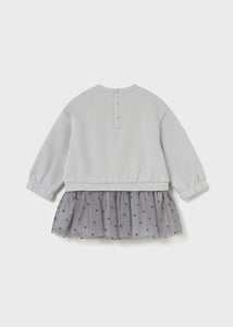 Star Tulle Voile Sweatshirt Dress