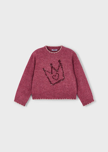 Sequin Crown Sweater