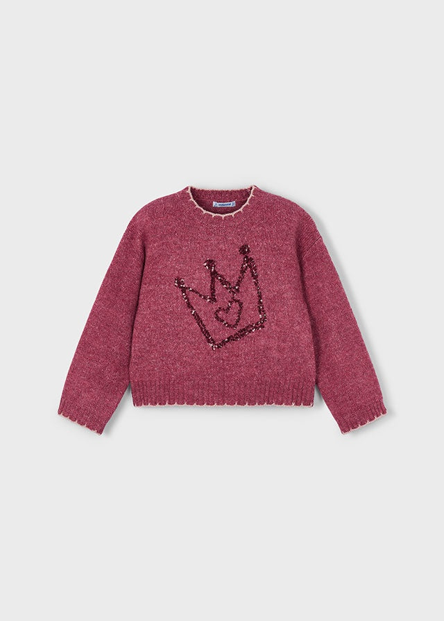 Sequin Crown Sweater