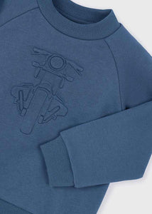 Embossed Motorcycle Pullover