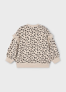 Cheetah Ruffle Sleeve Pullover