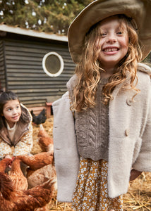 Collared Faux Fur Textured Coat