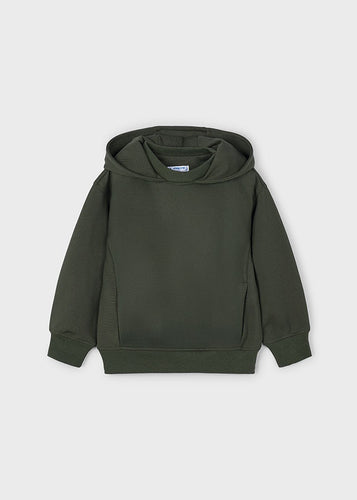 Sporty Solid Hooded Pullover