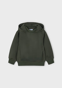 Sporty Solid Hooded Pullover