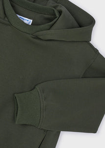 Sporty Solid Hooded Pullover