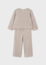 Load image into Gallery viewer, Bow Back Metallic Knit Pant Set