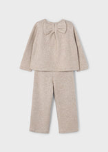 Load image into Gallery viewer, Bow Back Metallic Knit Pant Set