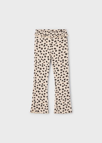 Cheetah Rib Knit Flare Legging