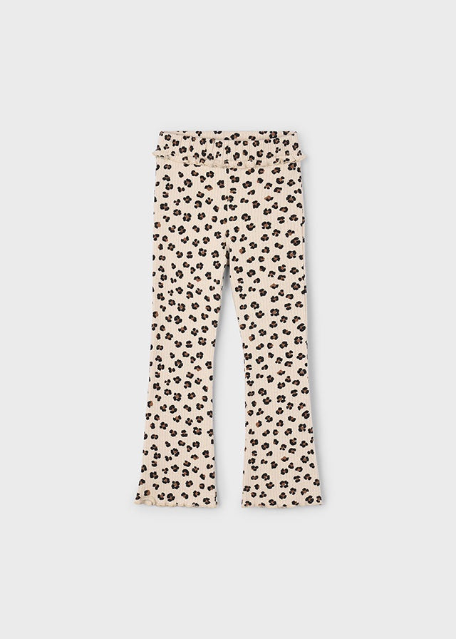 Cheetah Rib Knit Flare Legging
