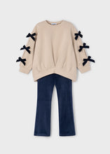 Load image into Gallery viewer, Velvet Bow Pullover Legging Set