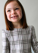 Load image into Gallery viewer, Plaid Knit Dress- Grey/Red