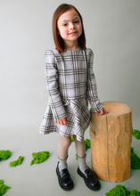 Load image into Gallery viewer, Plaid Knit Dress- Grey/Red