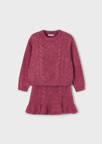 Tricot Pullover Skirt Set