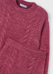 Tricot Pullover Skirt Set