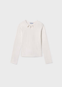 Teardrop Cutout L/S Rib Shirt