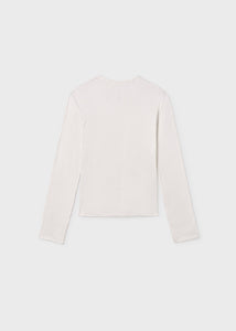 Teardrop Cutout L/S Rib Shirt