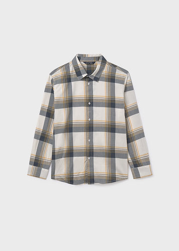 L/S Checked Shirt- Marine