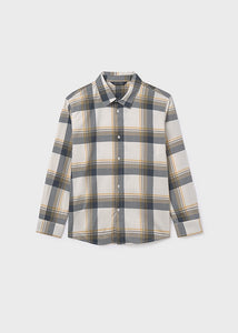 L/S Checked Shirt- Marine