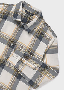 L/S Checked Shirt- Marine