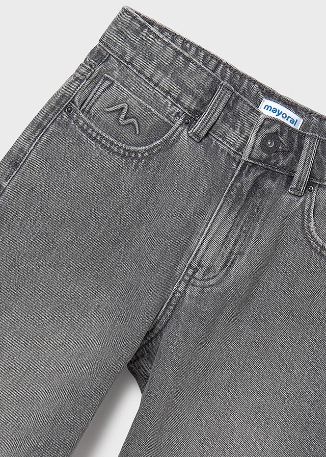 Relaxed Fit Long Denim Pant