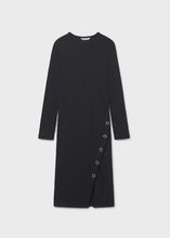 Load image into Gallery viewer, Grommet L/S Rib Midi Dress