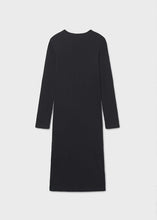 Load image into Gallery viewer, Grommet L/S Rib Midi Dress