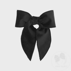 Velvet Fabric Bow-Black