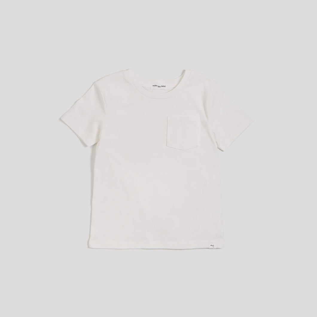 Miles Basics T-Shirt Toddler- Off White